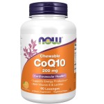 NOW CoQ10 200 мг | Chewable 90 подезични таблетки на супер цена