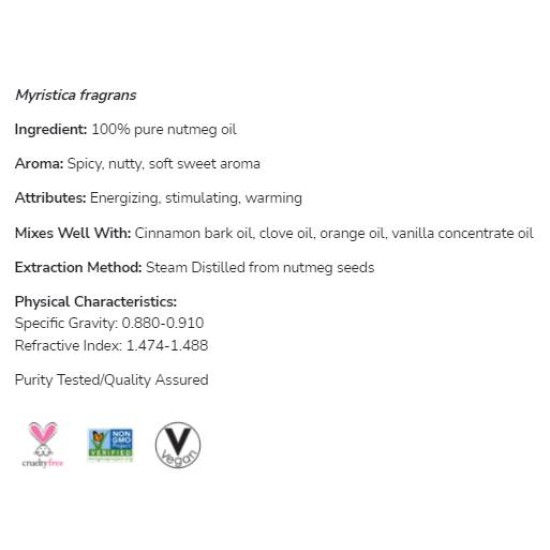NOW Nutmeg Oil | 100% Pure Myristica Fragrans 30 мл на изгодни цени NOW Nutmeg Oil | 100% Pure Myristica Fragrans 30 мл на супер цена