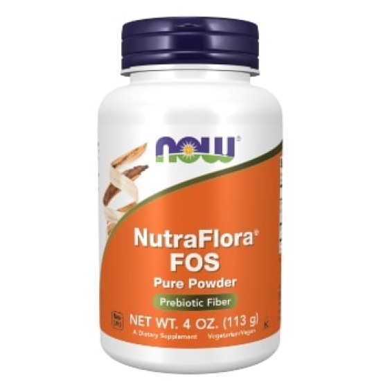NOW NutraFlora® FOS Powder 113 гр на супер цена