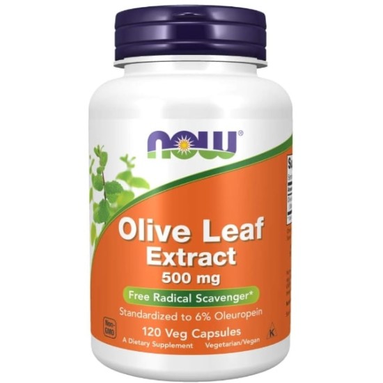 NOW Olive Leaf Extract 500 мг / 120 капсули на супер цена