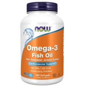 NOW Omega-3 Enteric Coated 180 гел капсули