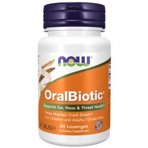 NOW OralBiotic® | Streptococcus Salivarius 60 Подезични таблетки NOW OralBiotic® | Streptococcus Salivarius 60 Подезични таблетки