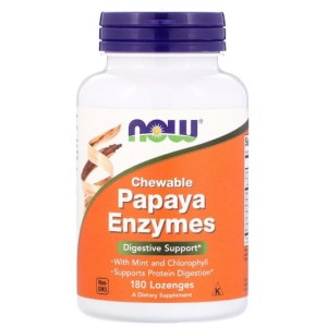 NOW Papaya Enzymes 180 Дъвчащи таблетки NOW Papaya Enzymes 180 Дъвчащи таблетки