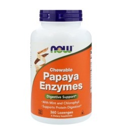 NOW Papaya Enzymes 360 Дъвчащи таблетки