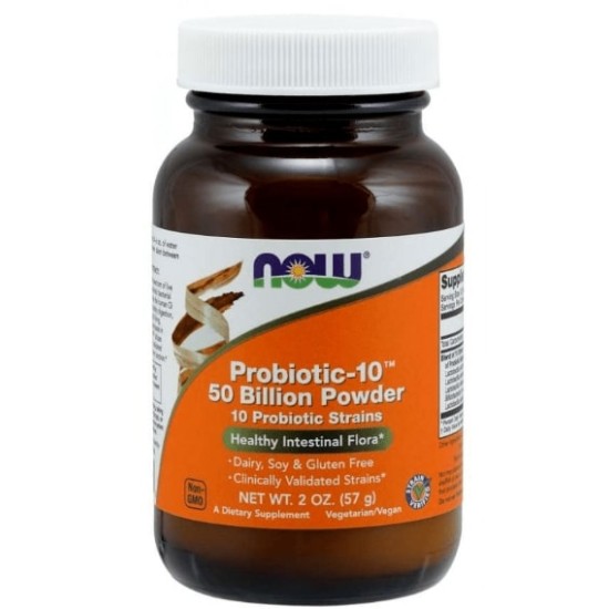 NOW Probiotic-10™ 50 Billion Powder 57 гр на супер цена