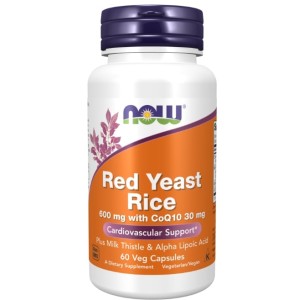 NOW Red Yeast Rice 600 мг with CoQ10 30 мг / 60 капсули NOW Red Yeast Rice 600 мг with CoQ10 30 мг / 60 капсули