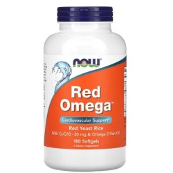 NOW Red Omega™ | Red Yeast Rice 180 гел капсули NOW Red Omega™ | Red Yeast Rice 180 гел капсули