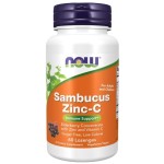 NOW Sambucus Zinc-C | Immune Support 60 Подезични таблетки на супер цена