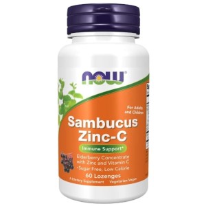 NOW Sambucus Zinc-C | Immune Support 60 Подезични таблетки