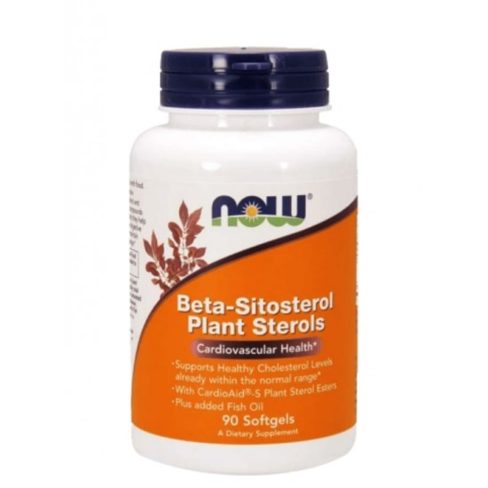 NOW Beta-Sitosterol Plant Sterols 90 гел капсули на супер цена