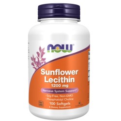 NOW Sunflower Lecithin 1200 мг / 100 гел капсули NOW Sunflower Lecithin 1200 мг / 100 гел капсули