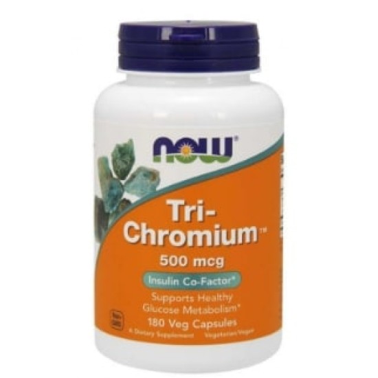 NOW Tri-Chromium 500 мкг + Cinnamon 180 капсули на супер цена