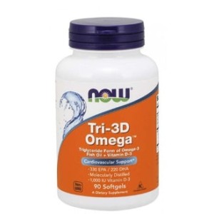 NOW Tri-3D Omega 90 гел капсули NOW Tri-3D Omega 90 гел капсули