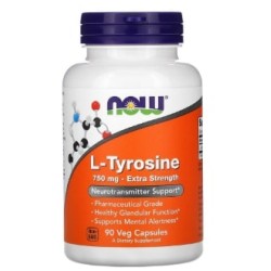 NOW L-Tyrosine 750 мг | Extra Strength 90 капсули NOW L-Tyrosine 750 мг | Extra Strength 90 капсули