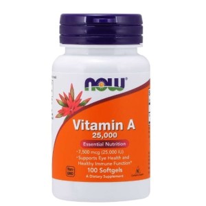 NOW Vitamin A 25000 IU / 100 гел капсули NOW Vitamin A 25000 IU / 100 гел капсули