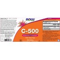 NOW Vitamin C-500 /Rose Hips/ 100 таблетки на супер цена