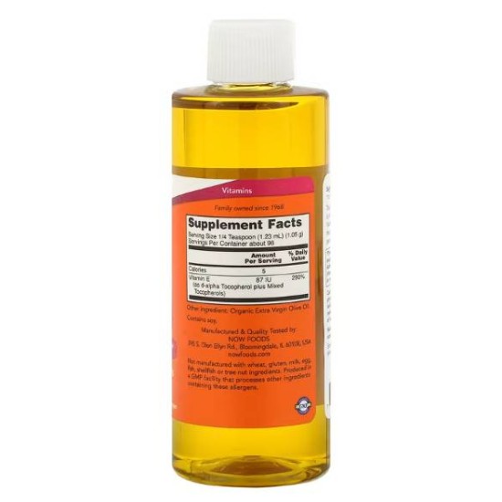 NOW Natural Vitamin E Liquid | d-alpha Tocopherol 118 мл на изгодни цени NOW Natural Vitamin E Liquid | d-alpha Tocopherol 118 мл на супер цена