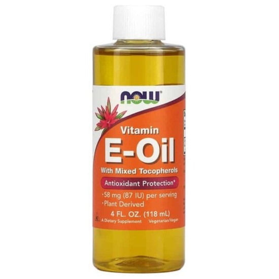 NOW Natural Vitamin E Liquid | d-alpha Tocopherol 118 мл на изгодни цени NOW Natural Vitamin E Liquid | d-alpha Tocopherol 118 мл на супер цена