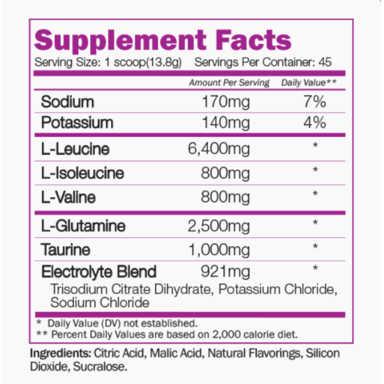 Naturalico BCAA RECOVERY 8:1:1 / 45 дози / 621 грама  на супер цена