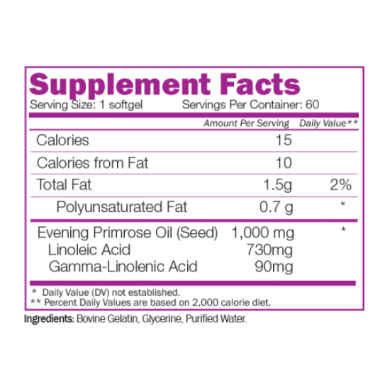 Naturalico Evening Primrose 1000 мг / 60 гел капсули на супер цена