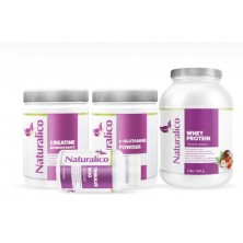 PROMO Creatine Monohydrate 400 гр + L-Glutamine Powder 400 гр + Tribulus 1500 - 60 таблетки + Whey Protein 907 гр