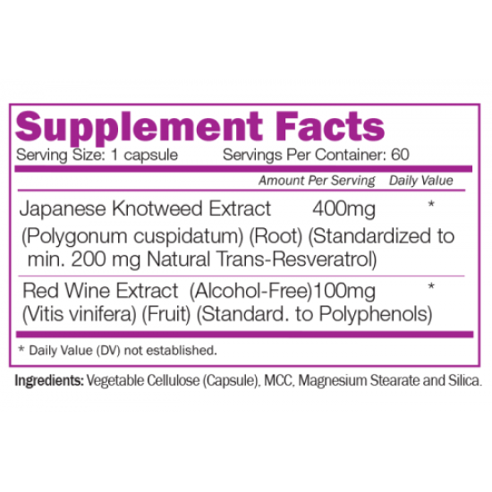 Naturalico Resveratrol 200 мг / 60 капсули на изгодни цени Naturalico Resveratrol 200 мг / 60 капсули на супер цена