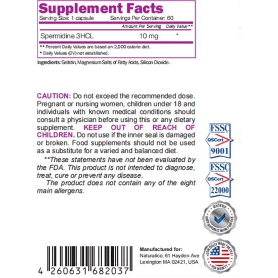 NATURALICO Spermidine 60 капсули на супер цена