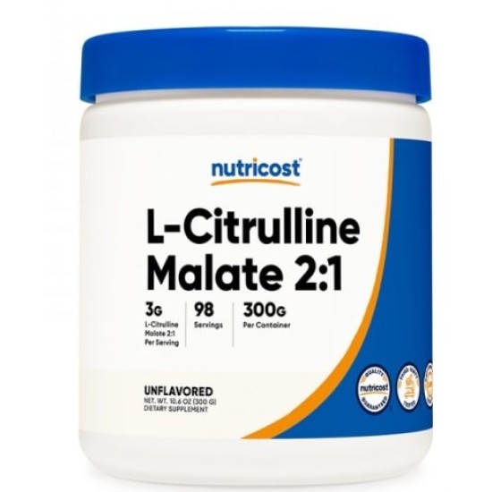 Nutricost L-Citrulline Malate Powder 300 гр на изгодни цени Nutricost L-Citrulline Malate Powder 300 гр на супер цена