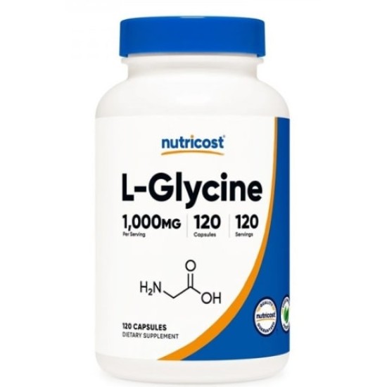 Nutricost L-Glycine 1000 мг / 120 капсули на супер цена