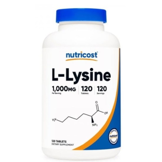 Nutricost L-Lysine 1000 мг / 120 таблетки на супер цена