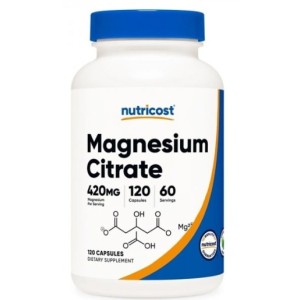 Nutricost Magnesium Citrate 210 мг / 120 капсули