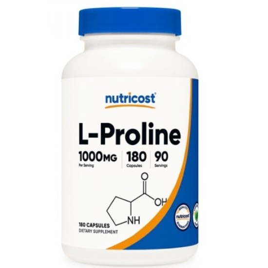 Nutricost L-Proline 500 мг / 180 капсули на супер цена