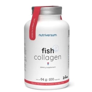 Nutriversum Hydrolyzed Fish Collagen 500 mg | Dedicated to Women - 100 caps / 50 servs Nutriversum Hydrolyzed Fish Collagen 500 mg | Dedicated to Women - 100 caps / 50 servs