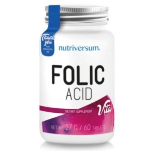 Nutriversum Folic Acid 500 mcg - 60 tabs / 60 servs
