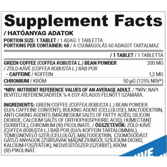 Nutriversum Green Coffee + Chromium 30 таблетки на супер цена