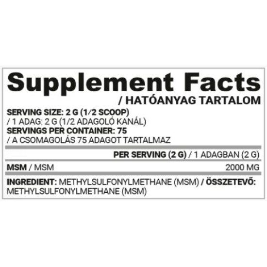 Nutriversum MSM Powder 150 g / 75 serv на изгодни цени Nutriversum MSM Powder 150 g / 75 serv на супер цена
