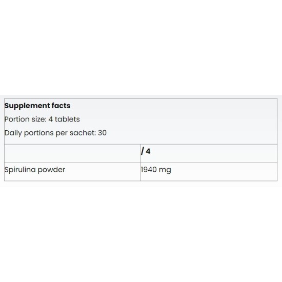 Nutriversum Spirulina 1940 мг / 120 таблетки на супер цена