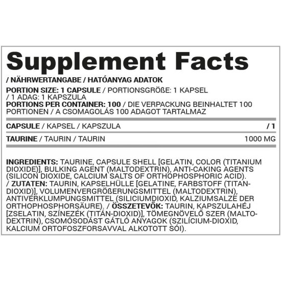 Nutriversum Taurine Caps 1000 mg на супер цена