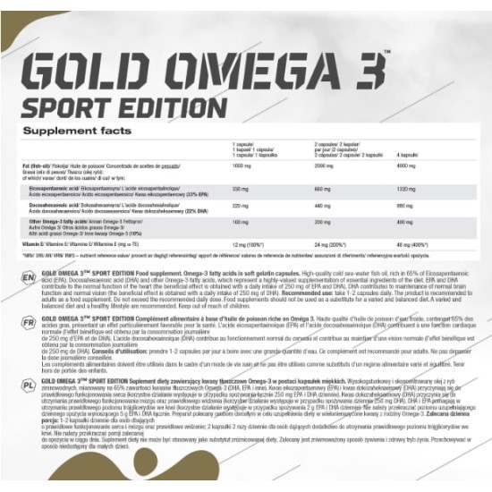 OLIMP Omega-3 GOLD Sport Edition / 120 капсули на изгодни цени OLIMP Omega-3 GOLD Sport Edition / 120 капсули на супер цена