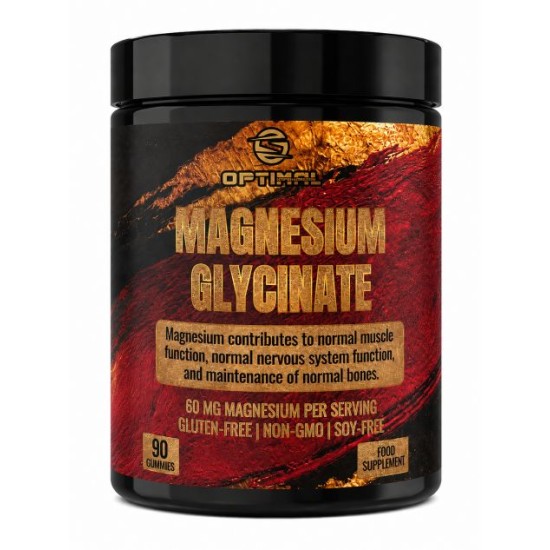 Optimal Supplements Magnesium Glycinate 90 желирани бонбони на супер цена