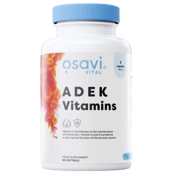 Osavi ADEK Vitamins | A + D + E + K | with Quali-D® 90 гел капсули на супер цена