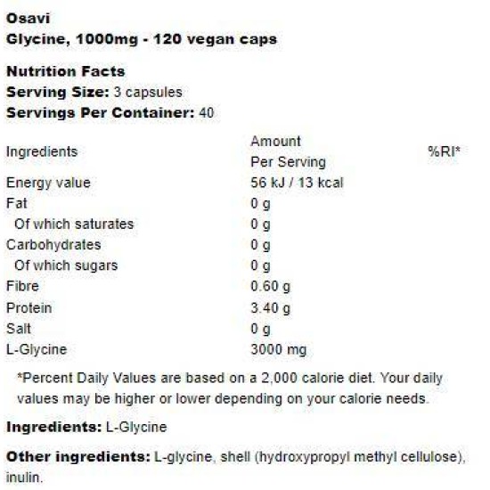 Osavi Glycine 1000 мг / 120 капсули на супер цена
