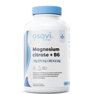 Osavi Magnesium Citrate 375 mg + B6 | P-5-P 180 капсули Osavi Magnesium Citrate 375 mg + B6 | P-5-P 180 капсули