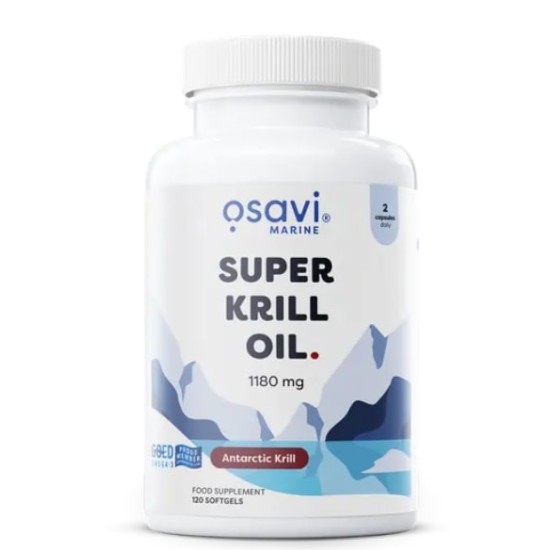 Osavi Super Krill Oil 1180 мг / 120 гел капсули на изгодни цени Osavi Super Krill Oil 1180 мг / 120 гел капсули на супер цена