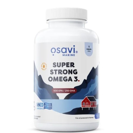 Osavi Super Strong Omega 3 | 500 EPA / 250 DHA 180 гел капсули на супер цена