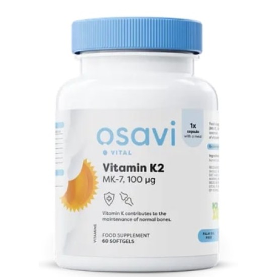 Osavi Vitamin K2 MK-7 100 мкг / 60 гел капсули на супер цена