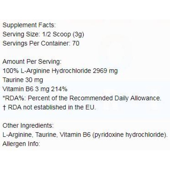 OstroVit Arginine Powder 210 грама / 70 Дози на супер цена