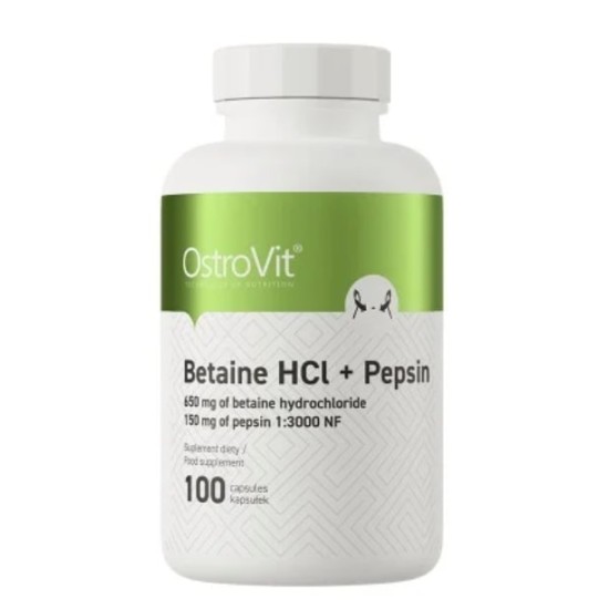 OstroVit Betaine HCl + Pepsin 100 капсули на супер цена