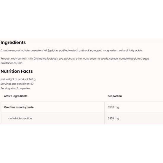 OstroVit Creatine Monohydrate 3300 / 120 капсули на супер цена