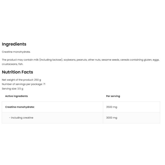 OstroVit Creatine Monohydrate Creapure 250 гр на супер цена